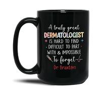 Tasse en Céramique Un Très Grand Dermatologue Tasse À Café Humoristique Tasses en Porcelaine Fine Café Tasses pour Cadeau Anniversaire Anniversaire Famille 330 ML