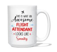 Tasse en Céramique Voici Ce Qu'est Une Hôtesse De L'Air Géniale Tasse À Café Humoristique Café Tasses Drôle Tasses en Porcelaine pour Cadeauxs Papa Cadeaux Famille 330 ML