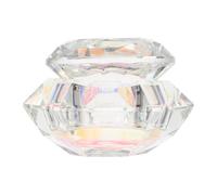 Tasse en Cristal pour Ongles avec Couvercle, Manucure | Léger, Facile à Transporter Utiliser, Usage Maison, Blanc, pour Pinceaux Nail Art
