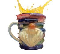 Tasse en forme de livre | 3D livres empilés Tasse à café Tasse à thé - Objet de collection coloré Nouveauté Résine Décoration pour boissons chaudes et froides Idée cadeau
