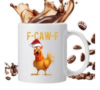 Tasse en forme de poulet de 350 ml - Tasse à café en forme de coq de 9,5 x 8 cm, tasse à café en céramique avec poignée | Boisson sur le thème des animaux, collègues, femmes et hommes pour le thé, le