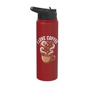 Tasse en grains de vapeur I Love Coffee Stainless Steel Insulated Water Bottle