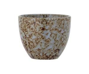 Tasse en grès bleu, sans anse, à motifs, empilable - Bloomingville, Paula - Ø8xH7 cm