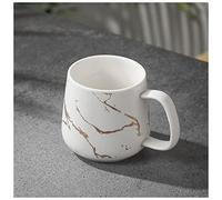 Tasse en marbre Nordique en céramique de Luxe avec Motif doré et Couvercle pour Petit-déjeuner, pour Filles et Femmes, Cadeaux de Noël