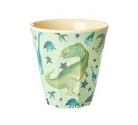 Tasse en mélamine de taille moyenne - Vert sauge - Imprimé dinosaures