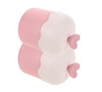 Tasse en Mousse Visage Portable 2 Pièces en Plastique Rose | Opération Simple, Usage Voyage, Format Léger, Longue Durée de Service, pour Femmes
