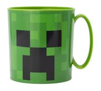 Tasse en plastique ILS I LOVE SHOPPING 350 ml, pour micro-ondes avec poignée, pour enfants, petit-déjeuner, sans BPA (pour Minecraft Creeper)