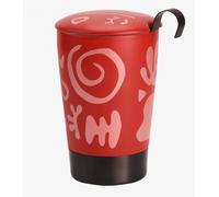 Tasse et Mugs Eigenart Tasse en porcelaine à double paroi avec infuseur - Opéra Rouge - 13 x 8.5 cm