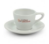 Tasse en porcelaine Coffee-Webstore Espresso 8 cl avec sous-tasses - par 6