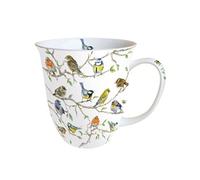 Ambiente Tasse en porcelaine fine d'ambiance 0,4 litre Vogeltreffen