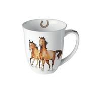 AMBIENTE Tasse en Porcelaine Fine Chevaux sauvages