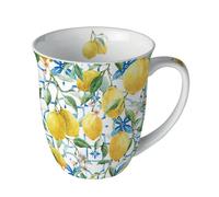 Ambiente Tasse en porcelaine Citrons Méditerranéens 10,5 cm 0,4 l