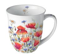 Tasse en Porcelaine Fine Coquelicots et bleuets