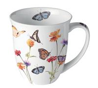 Tasse en Porcelaine Fine jardin des papillons