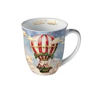 Tasse en Porcelaine Fine - La Montgolfière du Père Noël