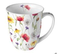 Tasse en Porcelaine Fine Prairie de coquelicots