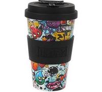 IDRINK®- Tasse à café en RPET avec ouverture et bouchon en silicone, facile à transporter Tasse à emporter de 435 ml en plastique recyclé 8,7 x 8,7 x 15 cm 435 ml (Urban)