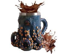 Tasse en résine pour latte, café - 160 ml Octopus Design Drinkware Cups | Coffee Mugs 160 ml Dishwasher Safe F0r Hot Cold For Milk Ice Water Juice Latte Tea Beer Mother Dad Wife Friend