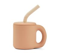 Tasse en silicone Jenna rose avec paille Liewood