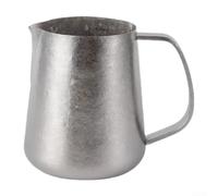 Tasse en titane pour latte Art, 300 ml, paroi incurvée pour barista (argent)