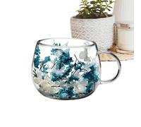 Tasse en verre - 9,5 x 8 cm | Tasse à thé | Gobelet à café pour boissons chaudes et froides, cuisine, table, bureau, usage quotidien, café, thé, chocolat chaud, lait, coffret cadeau et divertissement