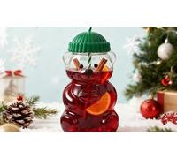 Tasse en verre Barista Teddy Bear 3D avec couvercle et paille verte