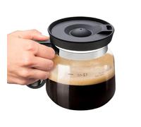 Tasse en verre de 473,6 g en forme de cafetière, tasse à café avec poignée et couvercle, tasse portable résistante à la chaleur, passe au lave-vaisselle, pour le camping, les voyages en voiture ou