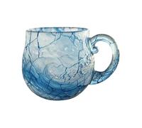 Tasse en verre ondulée, tasse à thé à la main | Beach Lover Tea Mug - for Hot Coffee Juice Milk Drinks Living Room Office Restaurant Kitchen Hotel Teachers Students Collectors Artists