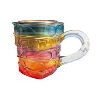 Tasse en verre peint - 150 ml - En verre peint résistant à la chaleur - Collection de tasses à café - Pour enseignants, écrivains, rats de bibliothèque, femmes, hommes, famille, amis, étudiants