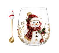 Tasse en verre Père Noël, renne, verre à vin
