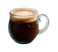 Tasse en verre soufflé à la main, tasse de petit déjeuner côtière, pour café chaud, jus, salle à manger, bureau, cuisine, restaurant, hôtel, plage, maison, enseignants, étudiants, anniversaire