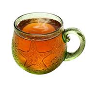 Tasse en verre soufflé à la main, tasse de petit déjeuner pour amoureux de la plage, pour étude, salle à manger, bureau, cuisine, restaurant, hôtel, enseignants, étudiants, artistes, collectionneurs