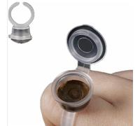 Tasse Encre Tatouage,100 pcs Tatouage Encre Anneau Cils Étendre Pigment Encre Titulaire Conteneur Tasse Tasse Cap avec Couvercle Tatouage Kit