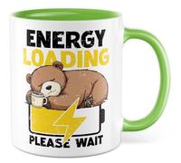 Tasse Énergie Cadeau Energy Loading Please Wait, Tasse à Café Fatigue Batterie Chargement Humour Drôle Sarcasme, Idée Cadeau Bureau Café Office Tasse Collège Ami Tasse à café