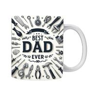 Tasse ergonomique Best Dad Ever Cup « Best Dad Ever » pour la fête des pères | Tasse colorée de 350 ml, tasse à café portable pour cacao, lait, jus, chocolat chaud