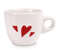 Tasse Espresso - Orion - Céramique - 80 ml - Motif Cœurs - Compatible Lave-vaisselle
