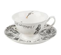 V AND A Alice Au Pays Des Merveilles - Tasse À Thé Et Soucoupe, 210 Ml, Blanc