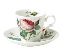 Tasse et sous-tasse à café Rose Redouté 13 cl Roy Kirkham