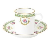 Tasse et sous tasse à café Windsor 18 cl - Roy Kirkham - Décoré - Porcelaine G