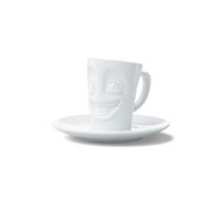 Tasse et sous tasse expresso en porcelaine blanche Humeur Tassen 80 ml