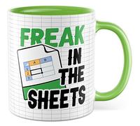 Tasse Excel-Könner - Freak in the Sheets - Idée cadeau - Tasse à café avec inscription amusante - Tasse à café Excel Spreadsheet Table Computer IT Informaticien Excel-Experte Nerd (blanc/vert)