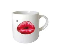 CBKREATION Mini tasse Glam' - En céramique - Blanc et rose - H 7 cm - Ø 7 cm - Imprimé en France