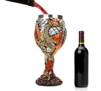 Tasse fantaisie en résine - Calice dragon médiéval doublé en métal | Porte-boisson multifonction pour usage , fête, fête, cadeau léger
