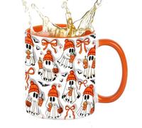 Tasse Fantôme D'Halloween - 350 Ml, Jolie Tasse En Céramique | Tasses À Café Blanches Avec , Idéales Pour Le Café, Le Thé, Le Lait, Décoration De Fête, Cuisine, Cadeau D'anniversaire Éléphant