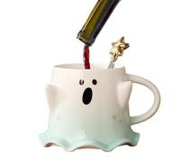Tasse fantôme d'Halloween - 460 ml Tasse effrayante en céramique pour boire du thé - Tasses fantôme d'Halloween avec poignée pour salon, café, dortoir, cuisine ou salle à manger