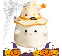 Tasse fantôme d'Halloween en céramique - tasse à thé motif fantôme, support de café de nouveauté | Table de boisson de vacances effrayante, Scary Pumpkin Skeleton Bat Ghost Design pour Office