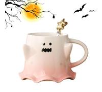 Tasse fantôme d'Halloween, tasses à boire de 460 ml, tasses à thé et à eau en porcelaine - Tasses d'Halloween avec poignée pour café, cuisine, salle à manger, salon, salle d'étude