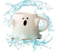 Tasse fantôme mignonne - 460 ml Tasse à boire en porcelaine Tasse à thé en porcelaine, Tasse fantôme d'Halloween avec poignée pour bureau, dortoir, salle à manger, salon