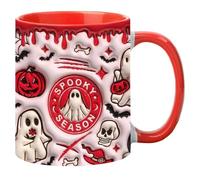 Tasse Fantôme - Tasse À Café Halloween 3D, À En Céramique, Tasses À Thé Effrayantes De 350 Ml Avec Poignée | Funpinkware Pour La Maison, L'école, Le Bureau, Les Centres De Table, Les Fê