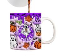 Tasse Fantôme - Tasse Fantôme Mignonne - en Céramique de 12 oz avec Anse Design Effrayant pour Thé d'Automne Anniversaire Hommes Femmes
